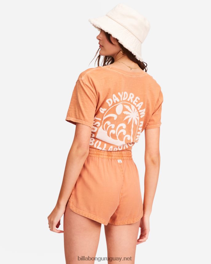 pantalones cortos con cinturilla elástica mujer caramelo DR68442322 Billabong