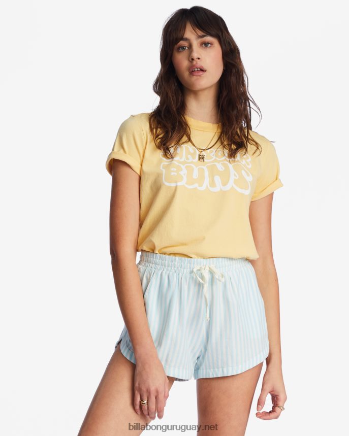 pantalones cortos con cinturilla elástica mujer cielos iluminados DR68442167 Billabong