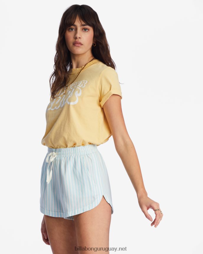 pantalones cortos con cinturilla elástica mujer cielos iluminados DR68442167 Billabong