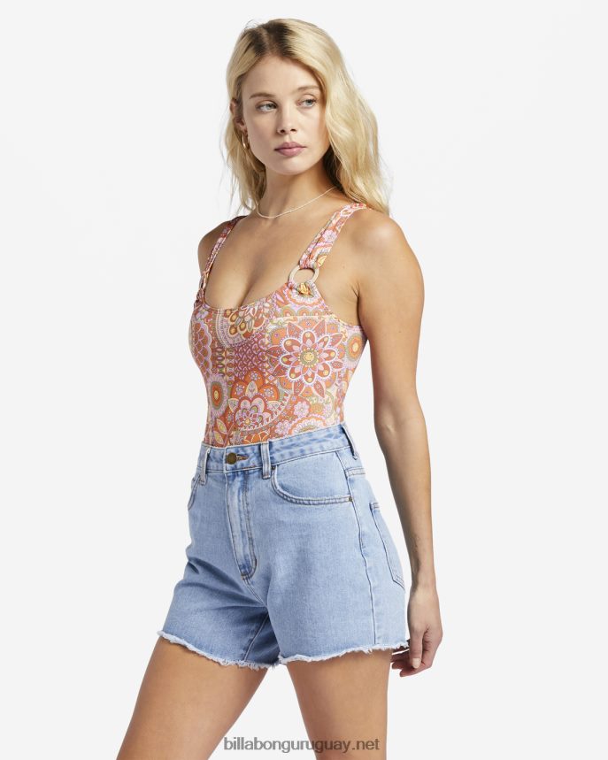 pantalones cortos de mezclilla billabong x smiley sonríe a ti mujer lavado sonriente DR68442133