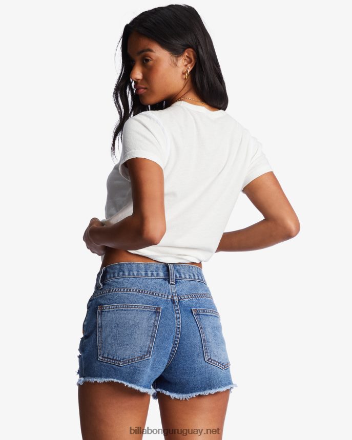 pantalones cortos de mezclilla deshilachados mujer Denim oscuro DR68442165 Billabong