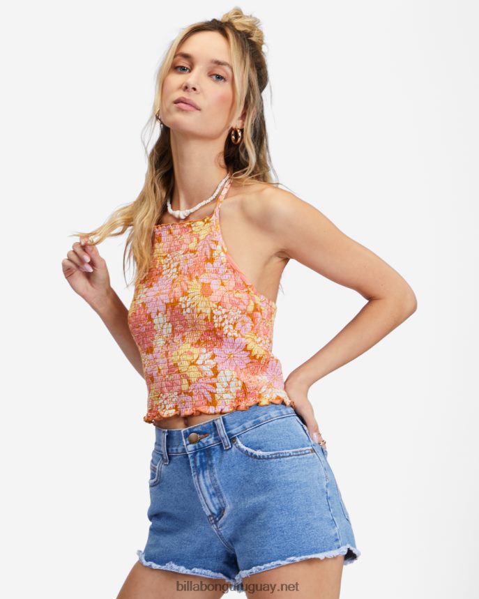 pantalones cortos de mezclilla deshilachados mujer costa azul DR68442249 Billabong