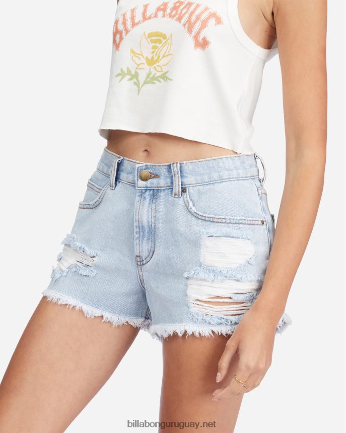 pantalones cortos de mezclilla deshilachados mujer mezclilla lavada DR68442250 Billabong