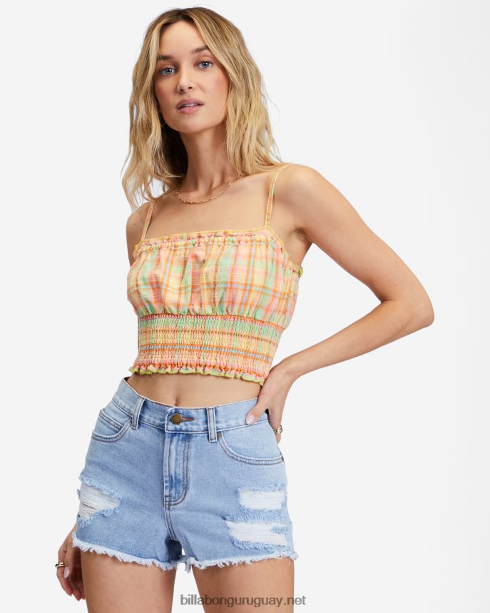pantalones cortos de mezclilla deshilachados mujer mezclilla lavada DR68442286 Billabong