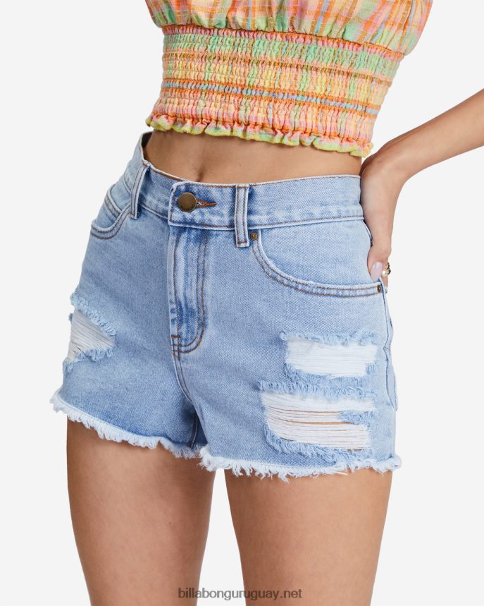 pantalones cortos de mezclilla deshilachados mujer mezclilla lavada DR68442286 Billabong