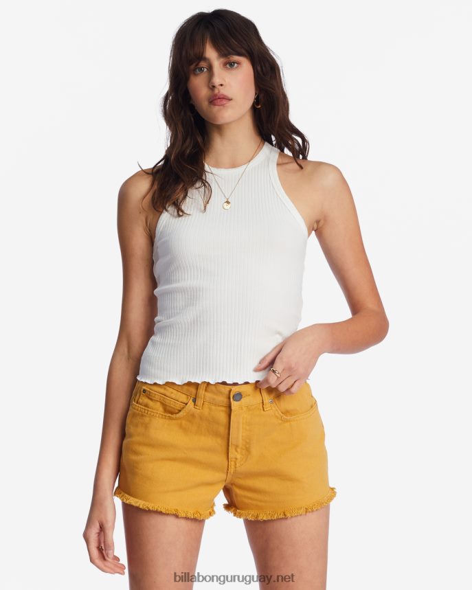 pantalones cortos deshilachados mujer dorado DR68442189 Billabong