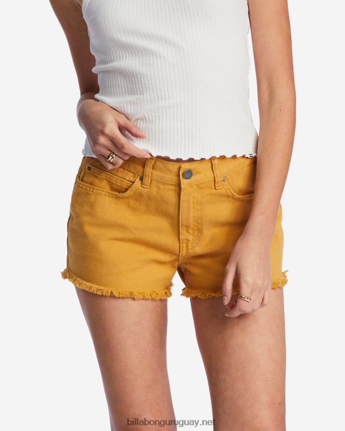 pantalones cortos deshilachados mujer dorado DR68442189 Billabong