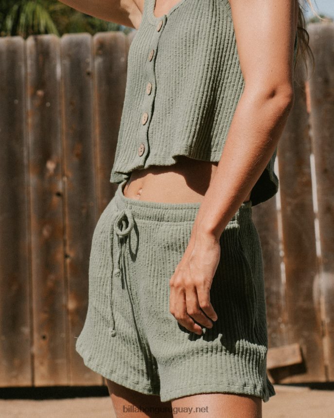 seguir adelante pantalones cortos elásticos mujer amor ejército DR68441791 Billabong