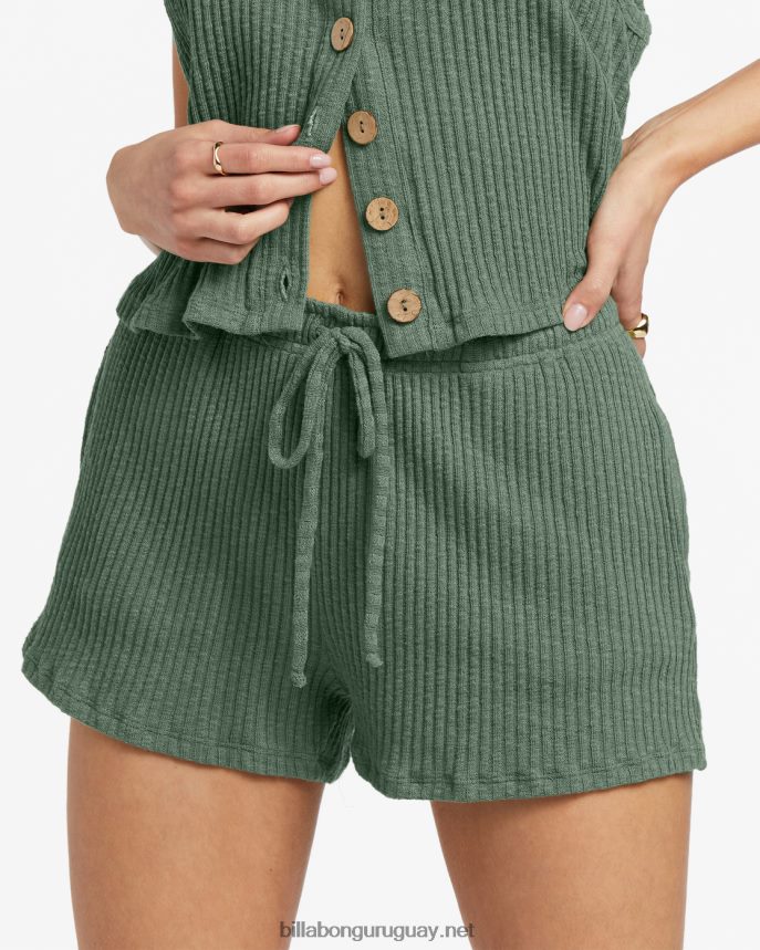 seguir adelante pantalones cortos elásticos mujer amor ejército DR68441791 Billabong