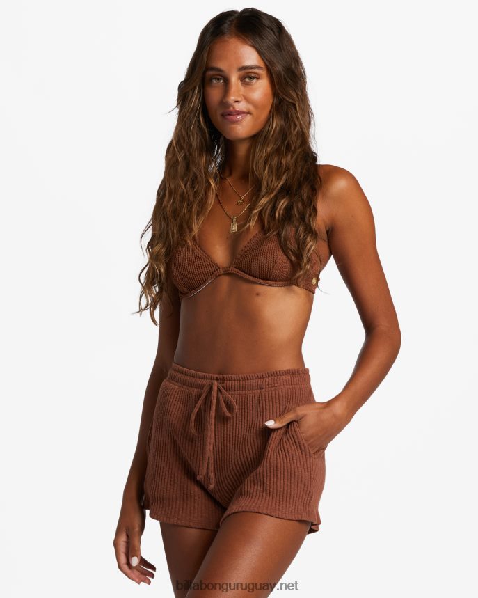 seguir adelante pantalones cortos elásticos mujer coco tostado DR68441879 Billabong