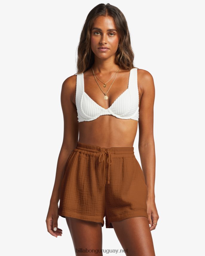 shorts con cintura elástica mujer coco tostado DR68441919 Billabong