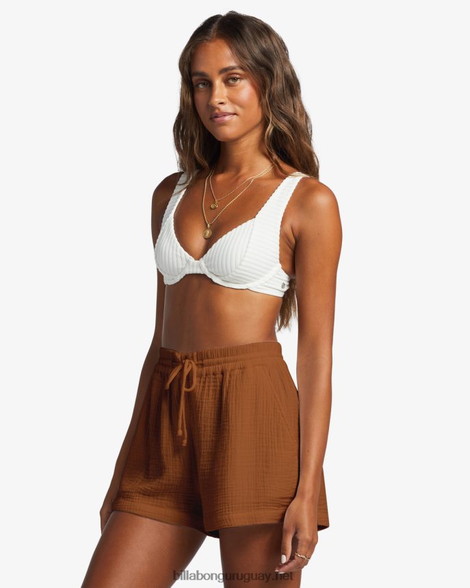 shorts con cintura elástica mujer coco tostado DR68441919 Billabong