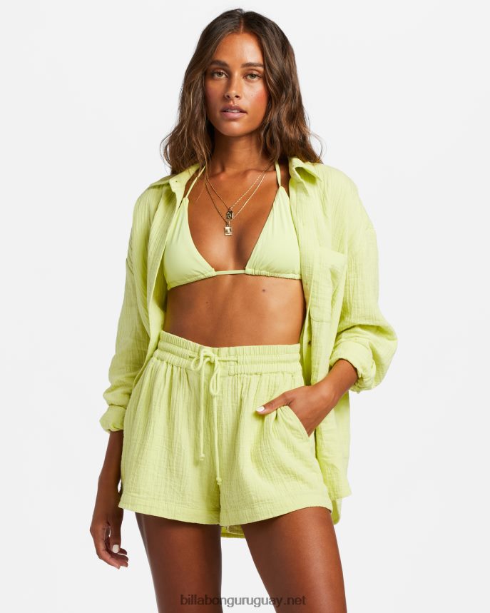 shorts con cintura elástica mujer lima claro DR68441809 Billabong