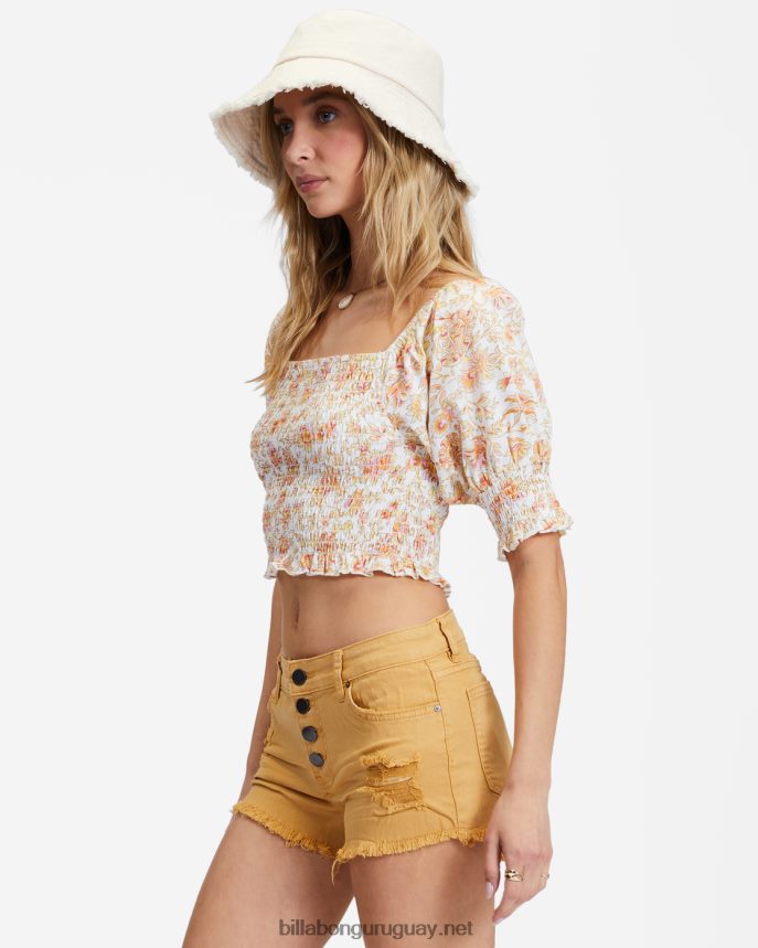 shorts de mezclilla con botones mujer Estrella de oro DR68442310 Billabong
