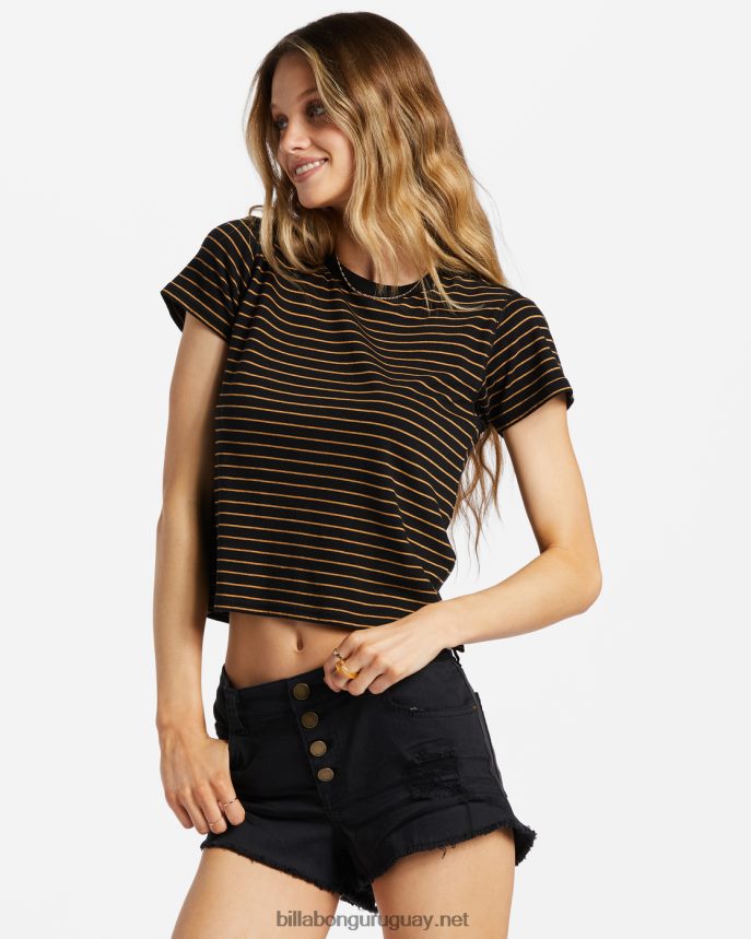 shorts de mezclilla con botones mujer negro DR68441877 Billabong