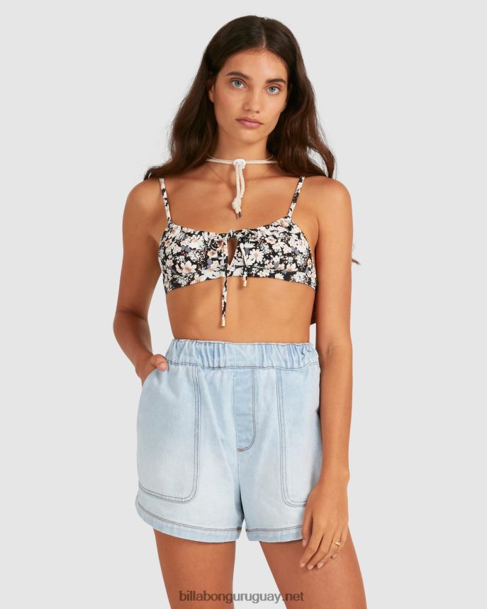 shorts de mezclilla con cintura elástica mujer azul claro DR68442331 Billabong