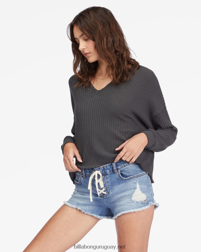 shorts de mezclilla con corazones ligeros mujer playa azul DR68442264 Billabong