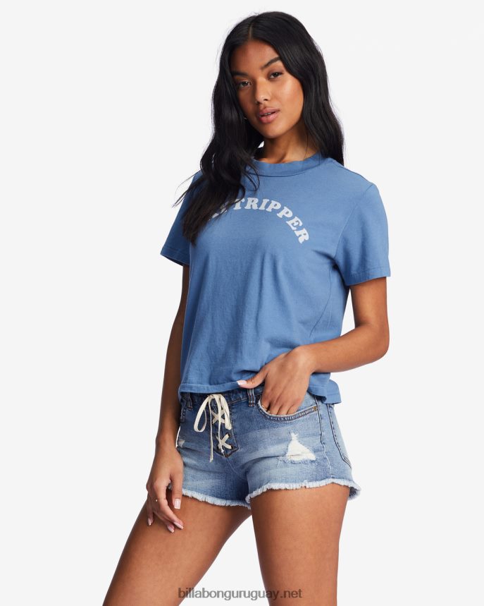 shorts de mezclilla con corazones ligeros mujer playa azul DR68442282 Billabong