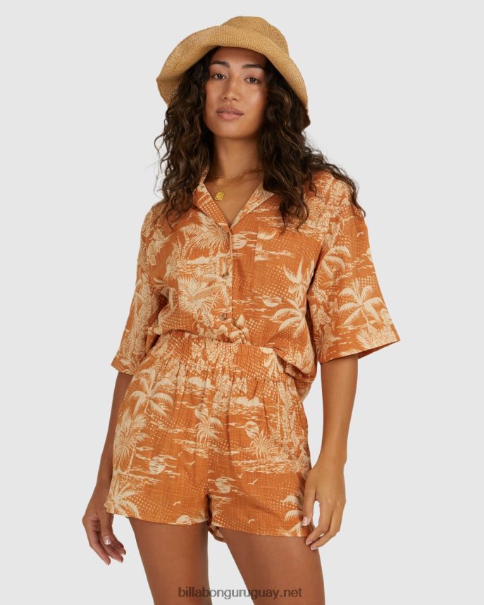 shorts elásticos dream days mujer mostaza DR68441960 Billabong