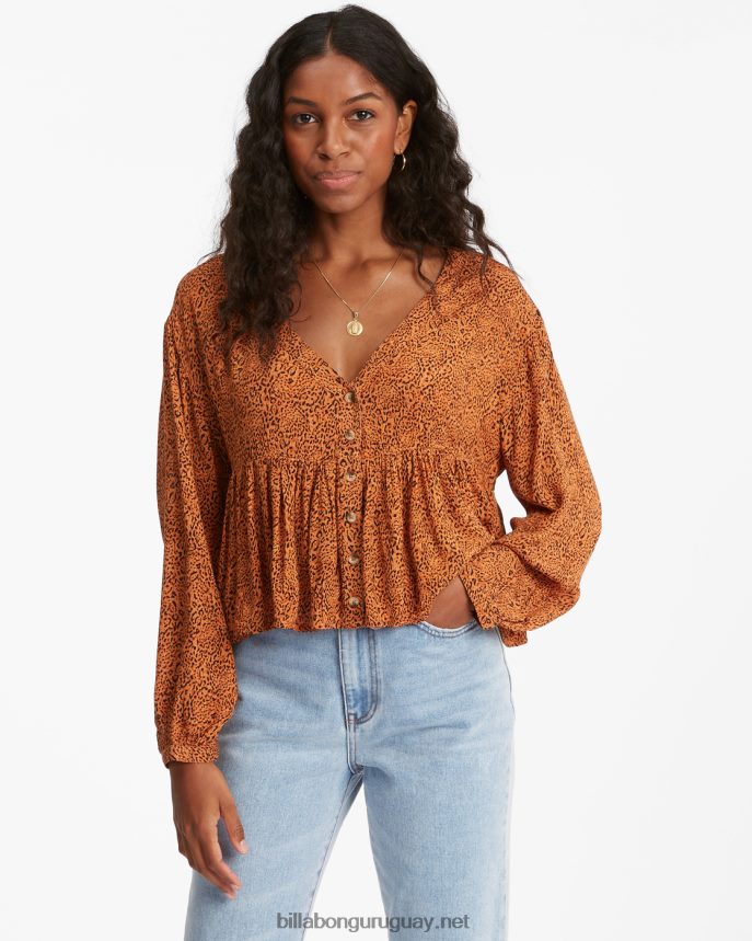 blusa manga larga easy street mujer caramelo DR68442333 Billabong