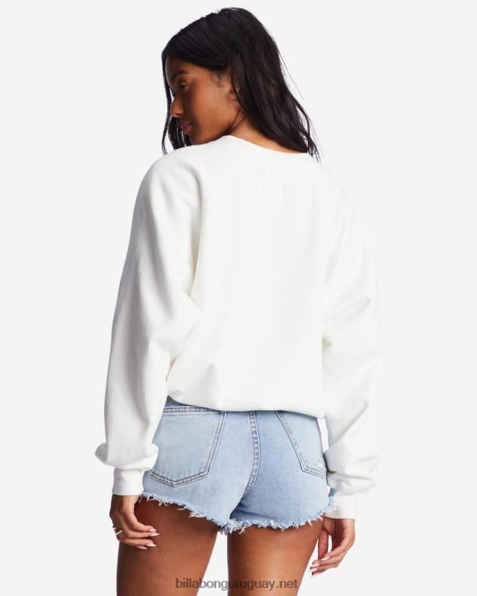 aquí vamos sudadera gráfica con cuello redondo mujer cristal de sal DR68442184 Billabong