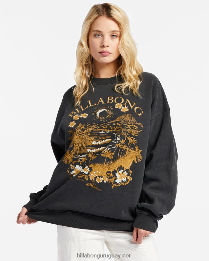 paseo en sudadera con cuello redondo mujer apagado negro DR68442148 Billabong