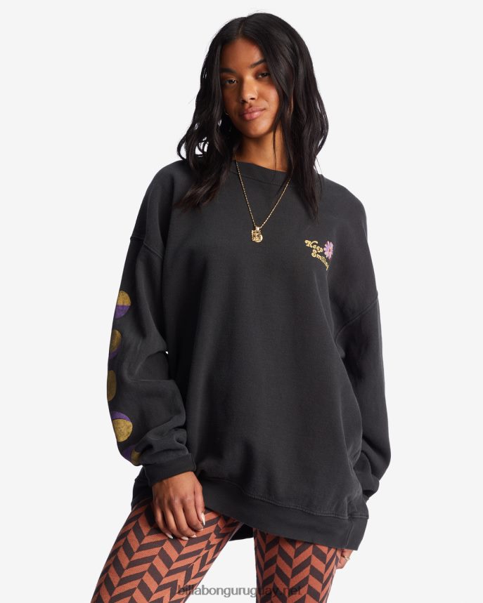 paseo en sudadera extragrande con cuello redondo mujer arenas negras DR68441999 Billabong