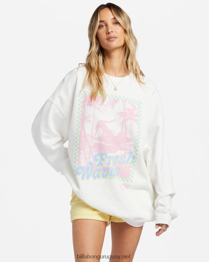 paseo en sudadera extragrande con cuello redondo mujer cristal de sal DR68441866 Billabong
