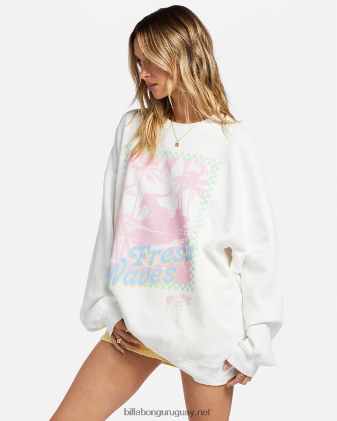 paseo en sudadera extragrande con cuello redondo mujer cristal de sal DR68441866 Billabong
