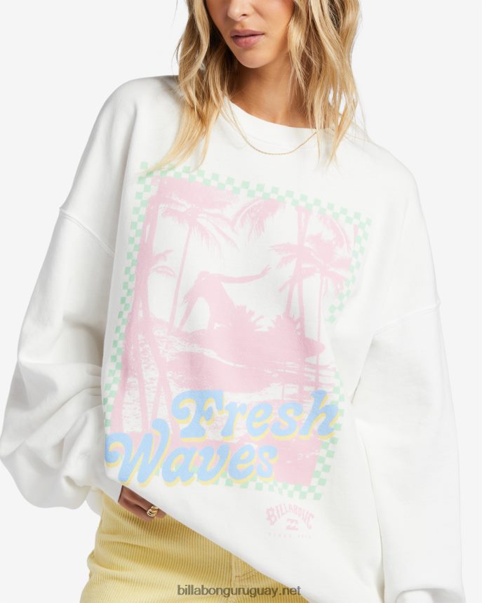 paseo en sudadera extragrande con cuello redondo mujer cristal de sal DR68441866 Billabong