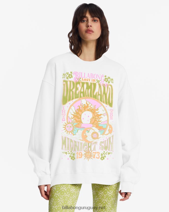 paseo en sudadera extragrande con cuello redondo mujer cristal de sal DR68441967 Billabong