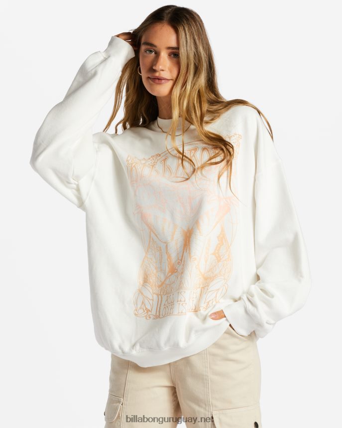 paseo en sudadera extragrande con cuello redondo mujer cristal de sal DR68442053 Billabong