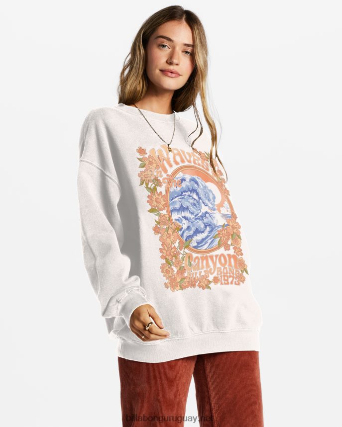 paseo en sudadera extragrande con cuello redondo mujer cristal de sal DR68442077 Billabong