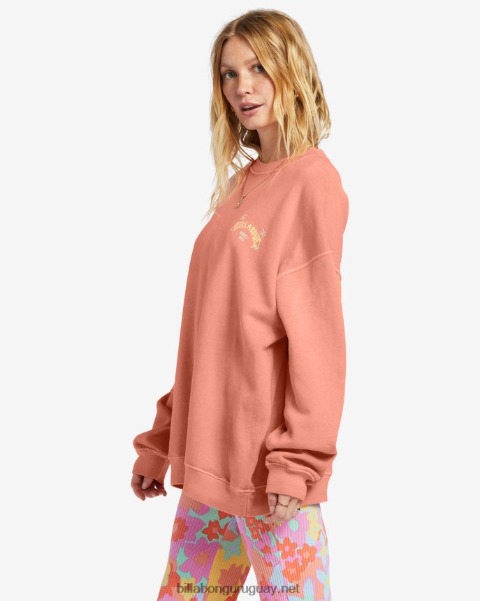 paseo en sudadera extragrande con cuello redondo mujer pastel de durazno DR68441873 Billabong