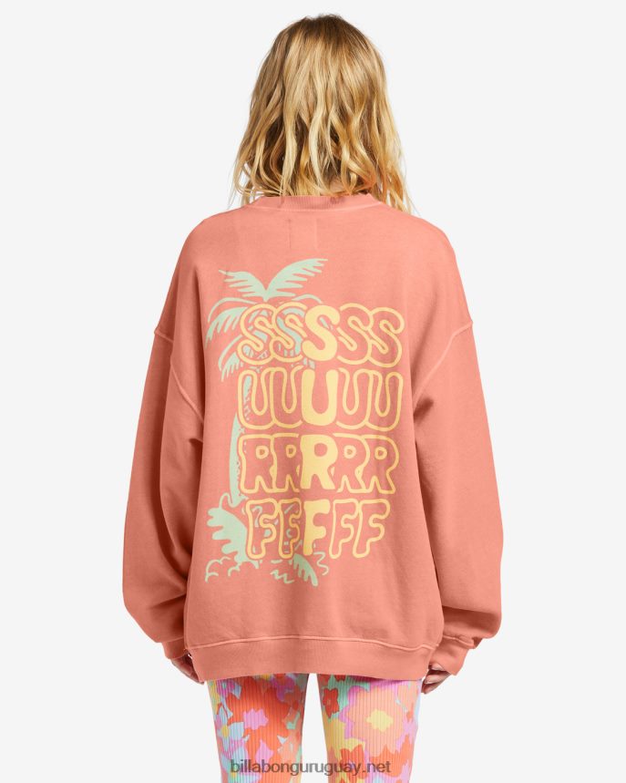 paseo en sudadera extragrande con cuello redondo mujer pastel de durazno DR68441873 Billabong