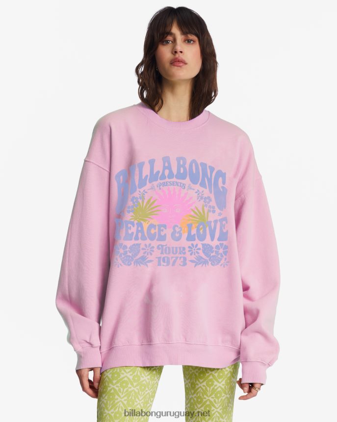 paseo en sudadera extragrande con cuello redondo mujer rosa lavado DR68441981 Billabong