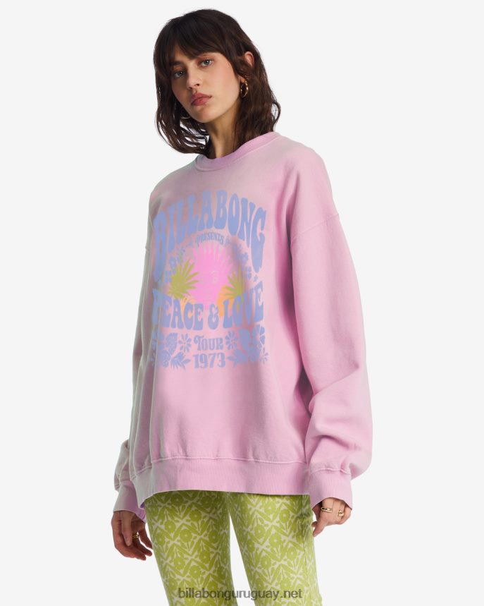 paseo en sudadera extragrande con cuello redondo mujer rosa lavado DR68441981 Billabong