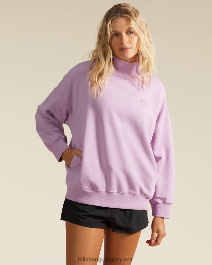 sudadera a/div canyon con cuello alzado mujer campo de lavanda DR68442244 Billabong