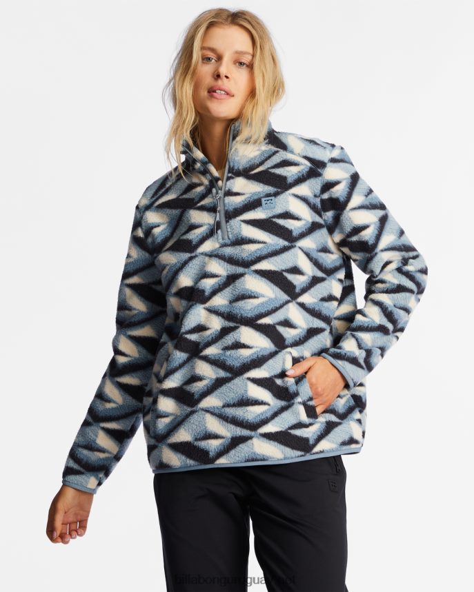 sudadera con media cremallera a/div border mock 3 mujer horizonte azul DR68442234 Billabong