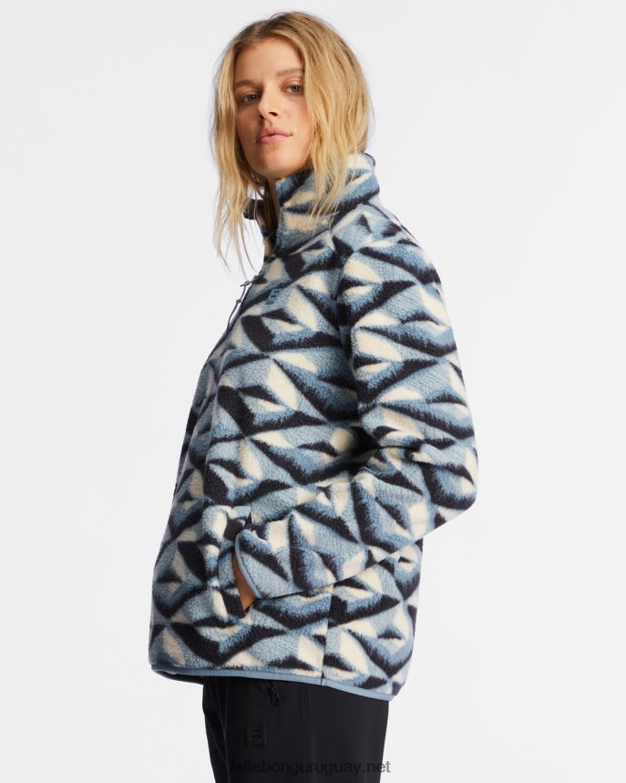 sudadera con media cremallera a/div border mock 3 mujer horizonte azul DR68442234 Billabong