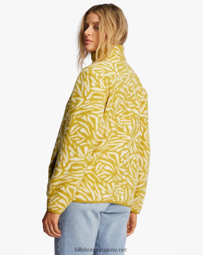 sudadera con media cremallera a/div border mock 3 mujer musgo fresco DR68442227 Billabong