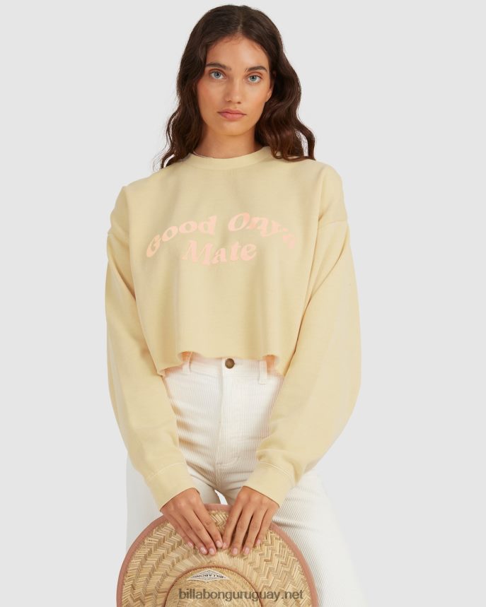 sudadera corta con cuello redondo hey gday mujer rayos de sol DR68442283 Billabong