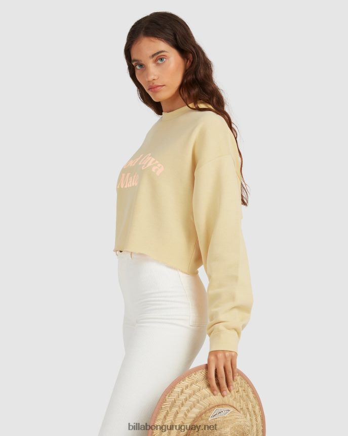 sudadera corta con cuello redondo hey gday mujer rayos de sol DR68442283 Billabong