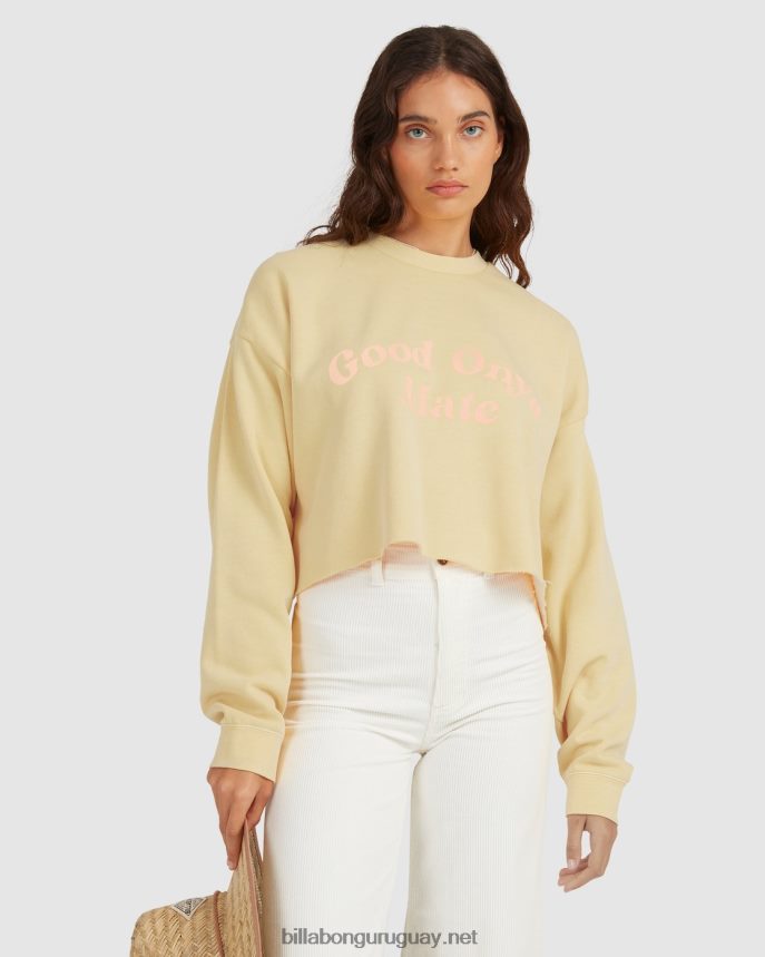 sudadera corta con cuello redondo hey gday mujer rayos de sol DR68442283 Billabong
