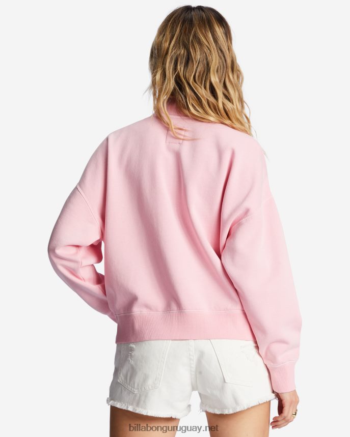sudadera sin cierre con media cremallera Lazy Mornings mujer Rosa suave DR68442105 Billabong
