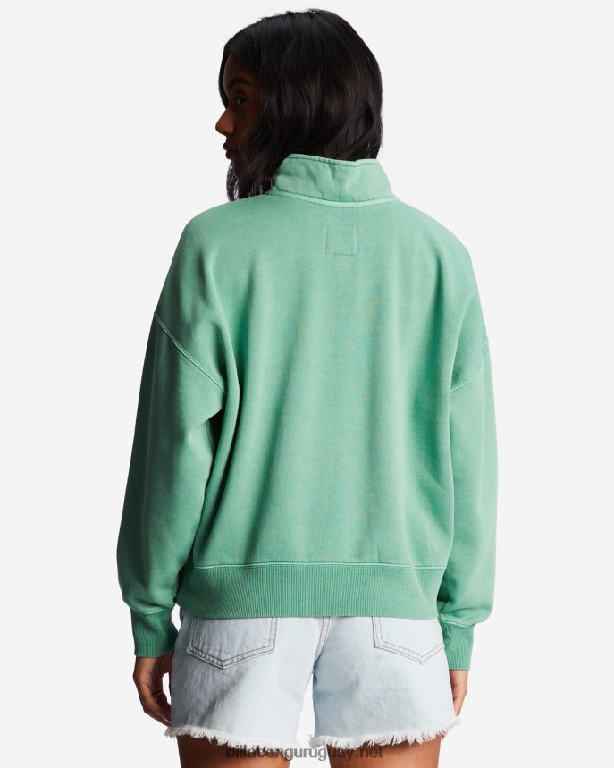 sudadera sin cierre con media cremallera Lazy Mornings mujer hierba dulce DR68442016 Billabong