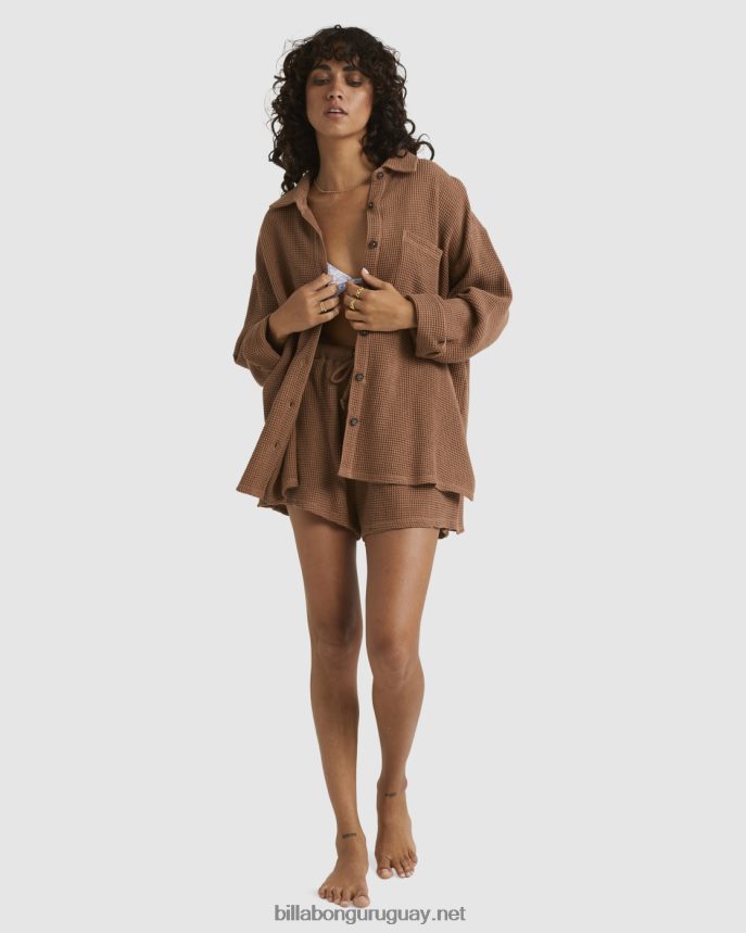 bloqueado en tu camisa de manga larga mujer cacao DR68442001 Billabong