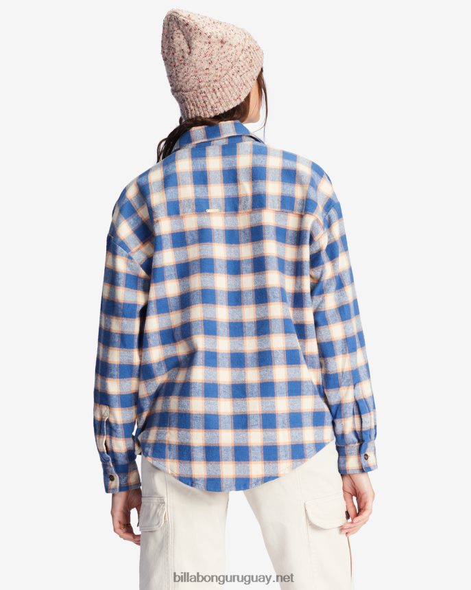 camisa abotonada de manga larga easy breezy mujer amor índigo DR68442214 Billabong