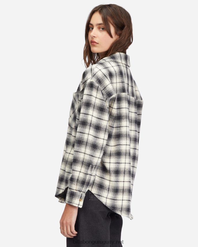 camisa abotonada de manga larga easy breezy mujer apagado negro DR68442242 Billabong