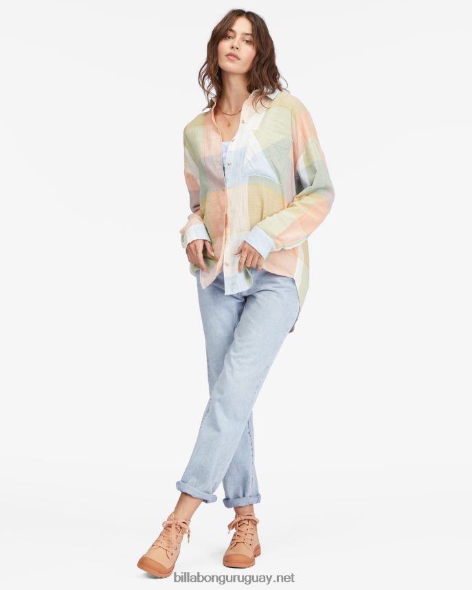 camisa abotonada de manga larga easy breezy mujer multi DR68442258 Billabong